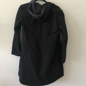 Black fleece lined rain jacket